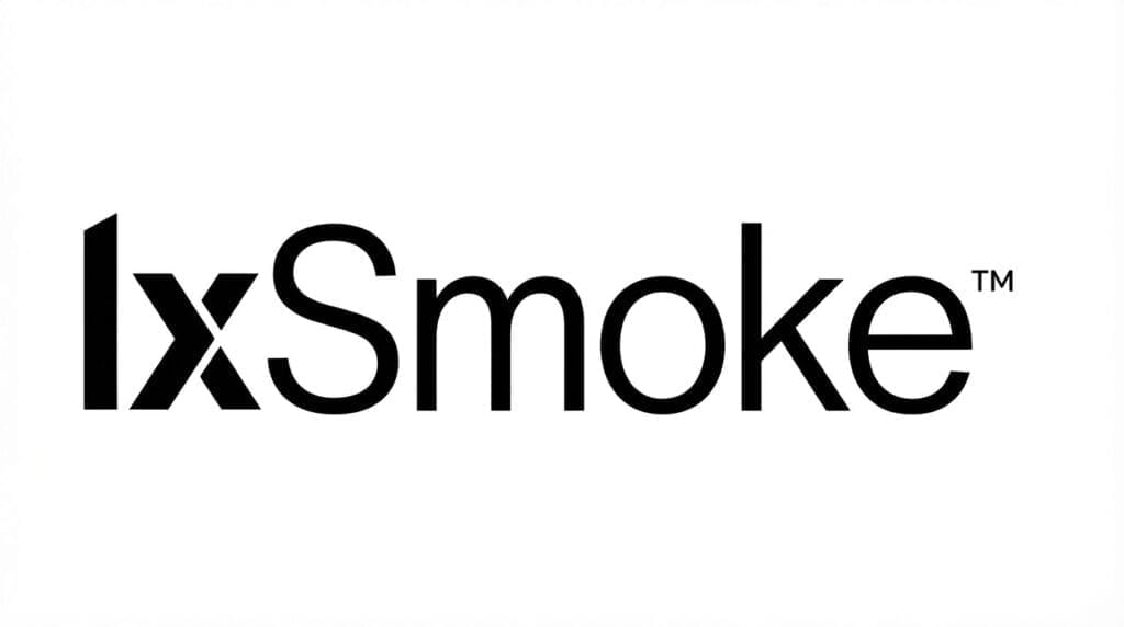 The image displays the word IxSmoke™ in bold, black text on a plain white background.