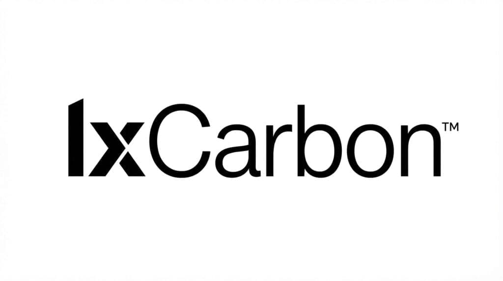 Logo with the word IxCarbon in bold, black letters on a white background, with a trade mark symbol (™) at the top right of the word.